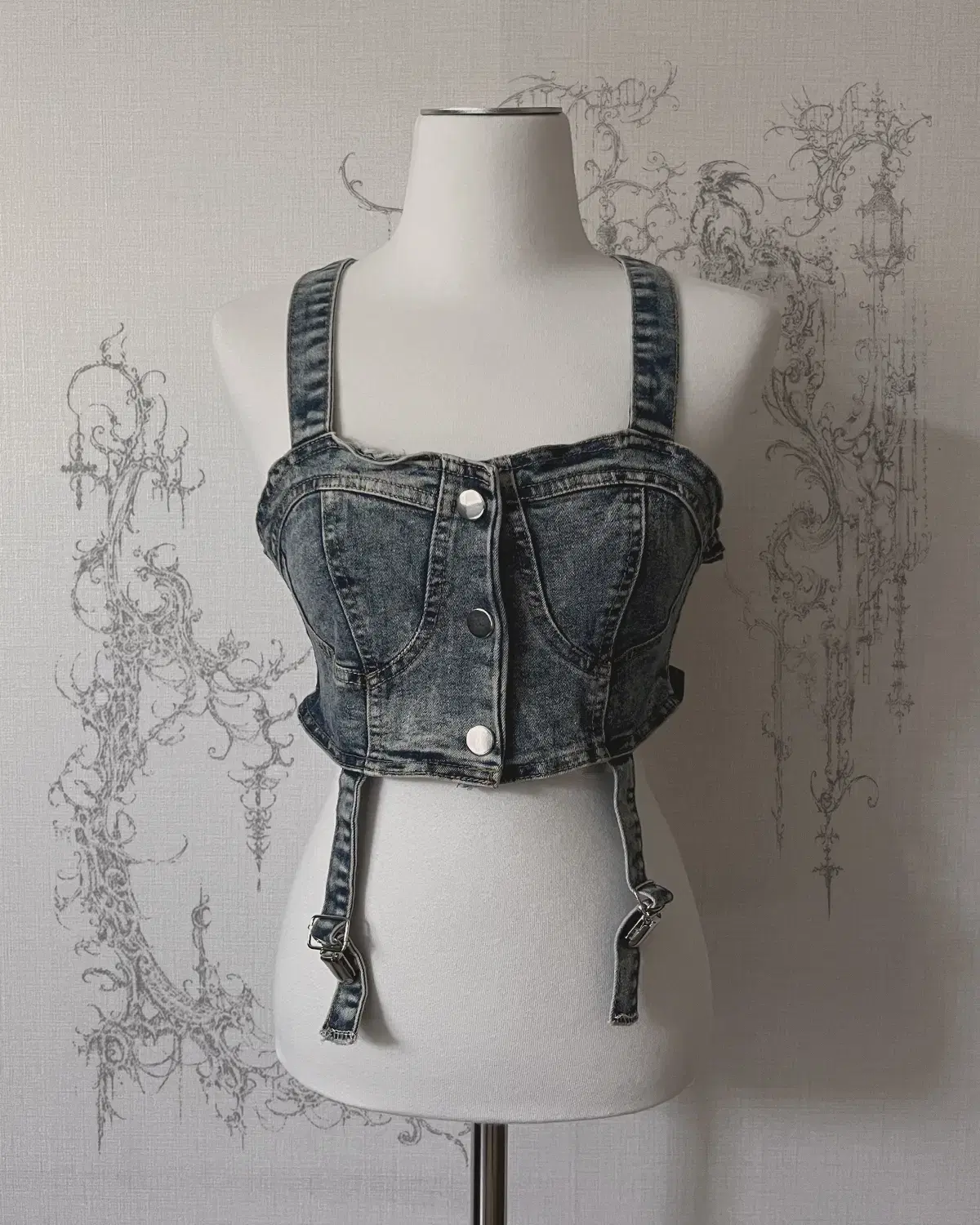 denim corset